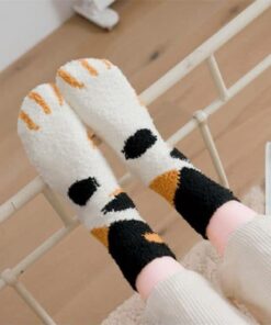 Winter Cat Claws Warm Sleep Floor Socks