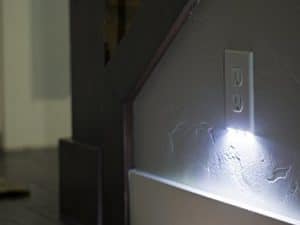 Outlet Wall Plate With LED Night Lights-No Batteries Or Wires