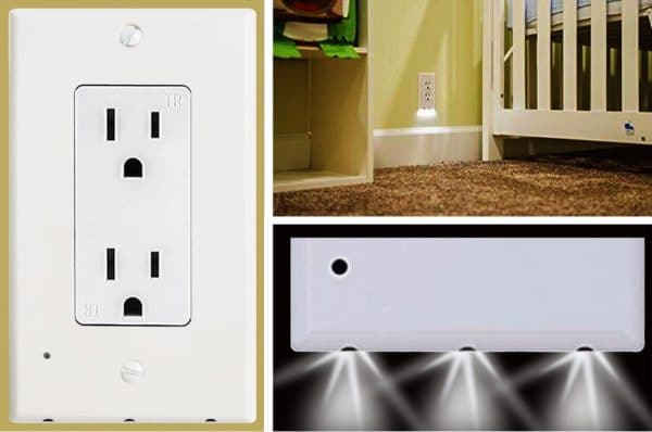 Outlet Wall Plate With LED Night Lights-No Batteries Or Wires - Image 4