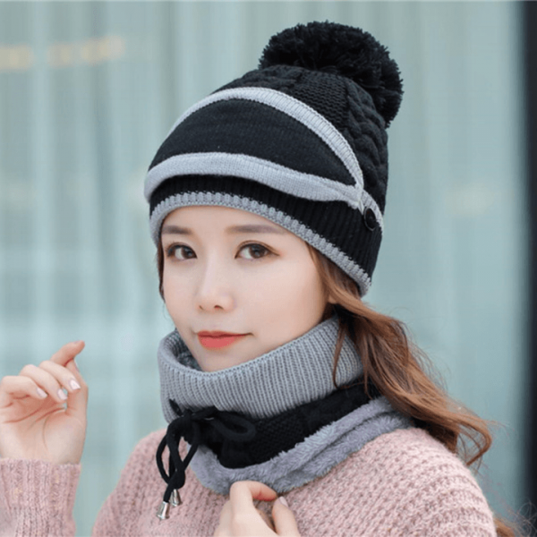 3-in-1 Winter Beanie Scarf Set - Buy Today Get 75 OFF - Wowelo
