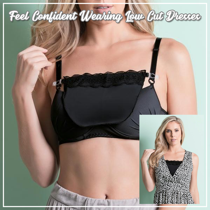 3 Pcs Cleavage Safe Snap-on Mock Camisole Lace Breathable Stretchy