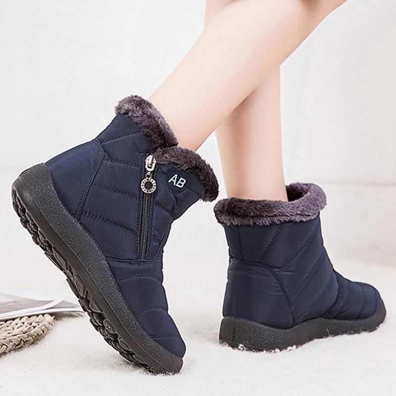 Ankle Boots For Women Boots Fur Warm Snow Boots - Wowelo