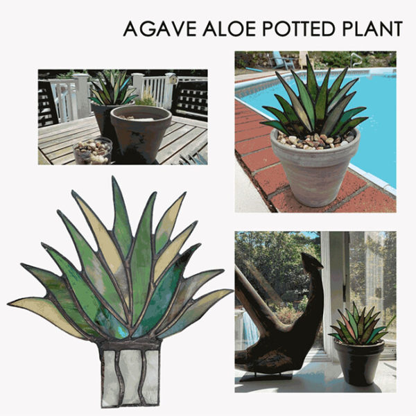 Suncatcher Stained Agave Plante-Buy More Save More