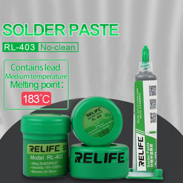 BGA solder paste containing lead Sn63/Pb37 melting point 183°C.