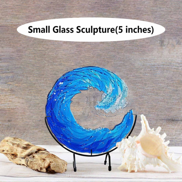 Ocean Wave Fused Glass Sculpture