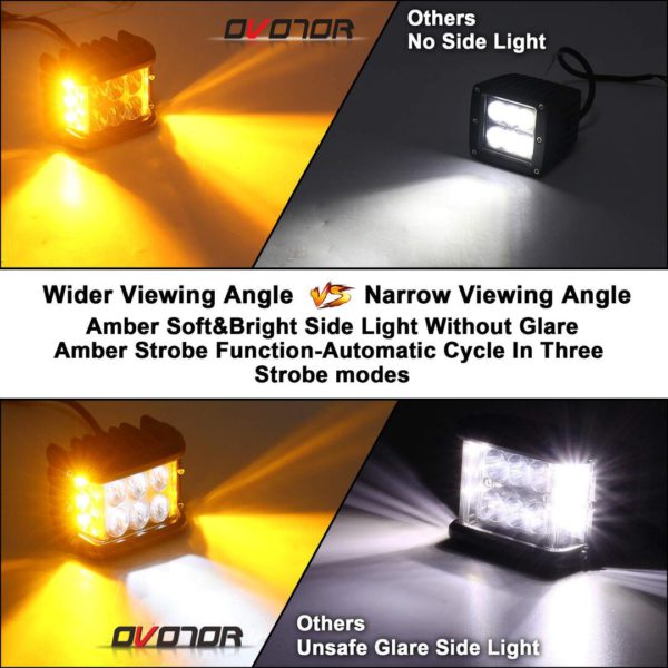 🔥Xmas Sale 50% OFF🔥3.75” Dual Side Shooter Dual Color Strobe Cree Pods