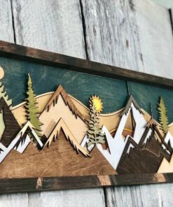 Handmade Wood Mountain Wall Art