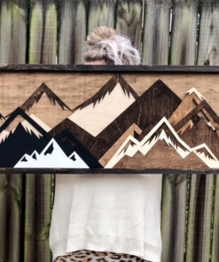 Handmade Wood Mountain Wall Art