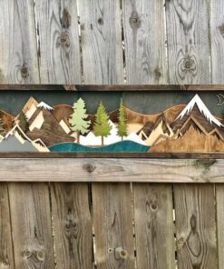 Handmade Wood Mountain Wall Art