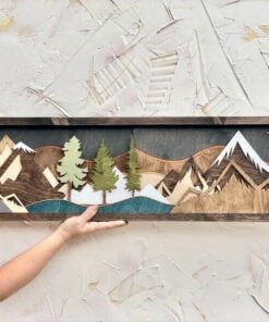 Handmade Wood Mountain Wall Art