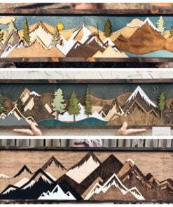 Handmade Wood Mountain Wall Art