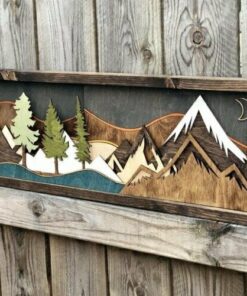 Handmade Wood Mountain Wall Art