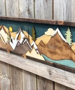 Handmade Wood Mountain Wall Art