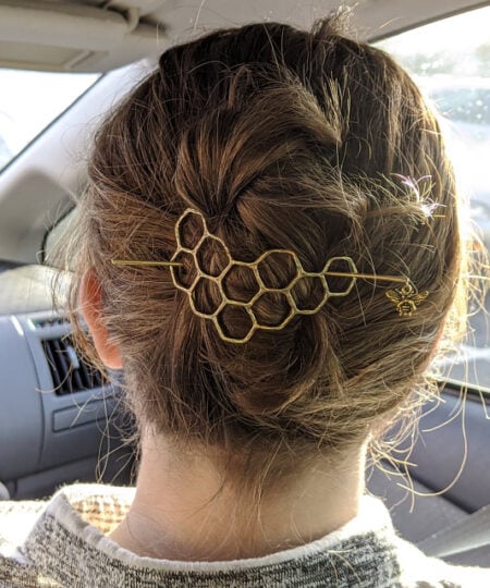 Bee Hair Twist Bun Pin