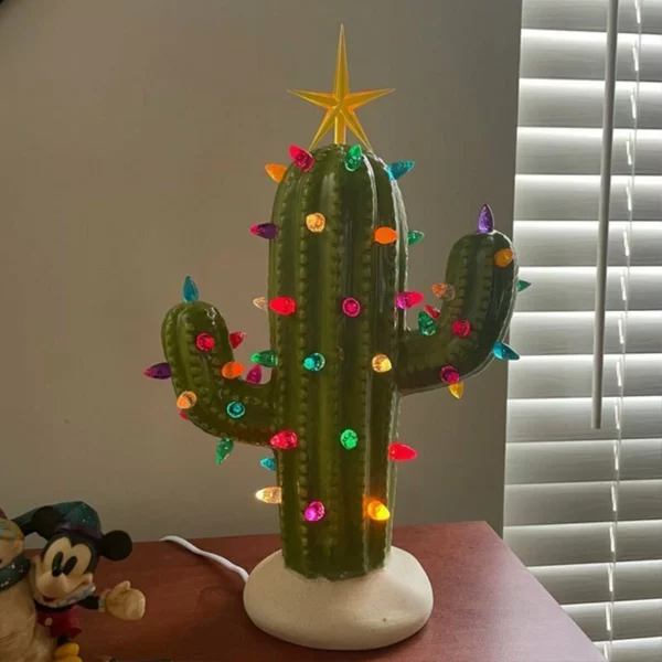 (🎅Early Christmas Sales)Vintage Ceramic Christmas Cactus