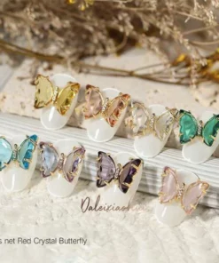 3D Crystal Butterfly Nail Charms (5PCS)