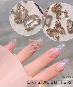 3D Crystal Butterfly Nail Charms (5PCS)