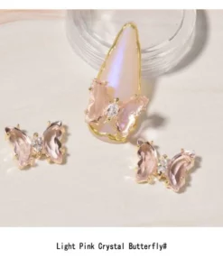 3D Crystal Butterfly Nail Charms (5PCS)