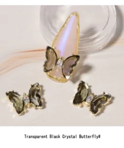 3D Crystal Butterfly Nail Charms (5PCS)