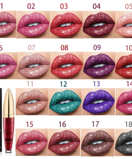 【Buy 2+ Get EXTRA 25% OFF】18 Color Diamond Shiny Long Lasting Lipstick