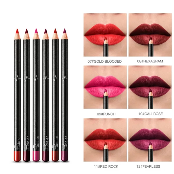 36 Colors Waterproof Non-marking Matt Velvet Lipstick Liner Pencil