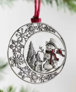 Solid Pewter Christmas Tree Ornament