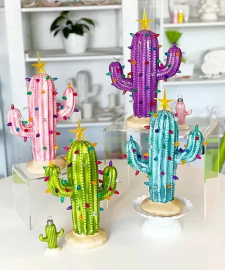 (🎅Early Christmas Sales)Vintage Ceramic Christmas Cactus