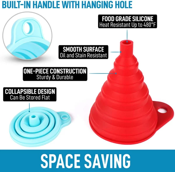 🔥(HOT SALE)SILICONE COLLAPSIBLE FUNNEL(👍BUY 2 GET 1 FREE)