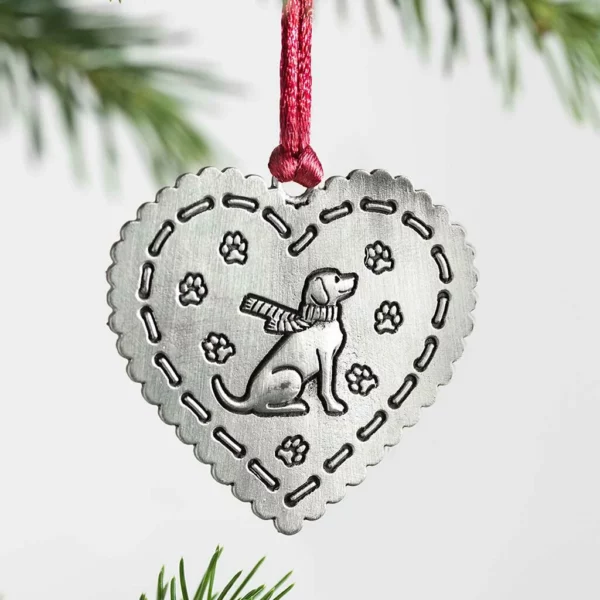 Solid Pewter Christmas Tree Ornament