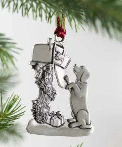 Solid Pewter Christmas Tree Ornament