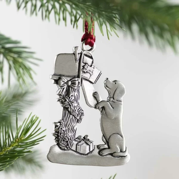 Solid Pewter Christmas Tree Ornament