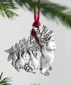 Solid Pewter Christmas Tree Ornament