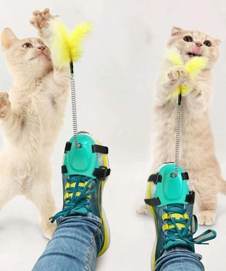 Creative Spring Foot Funny Cat Stick