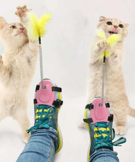 Creative Spring Foot Funny Cat Stick