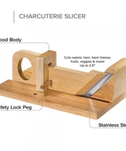 19th Century Wooden Sausage Cutter and Salami Slicer Machine