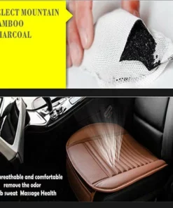 Leather Bamboo Charcoal Car Seat Cushion-Absorbing Odor（Four Seasons Universal）