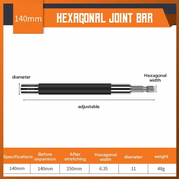 TELESCOPIC HEXAGONAL JOINT BAR