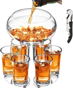 6 Shot Glass Dispenser and Holder