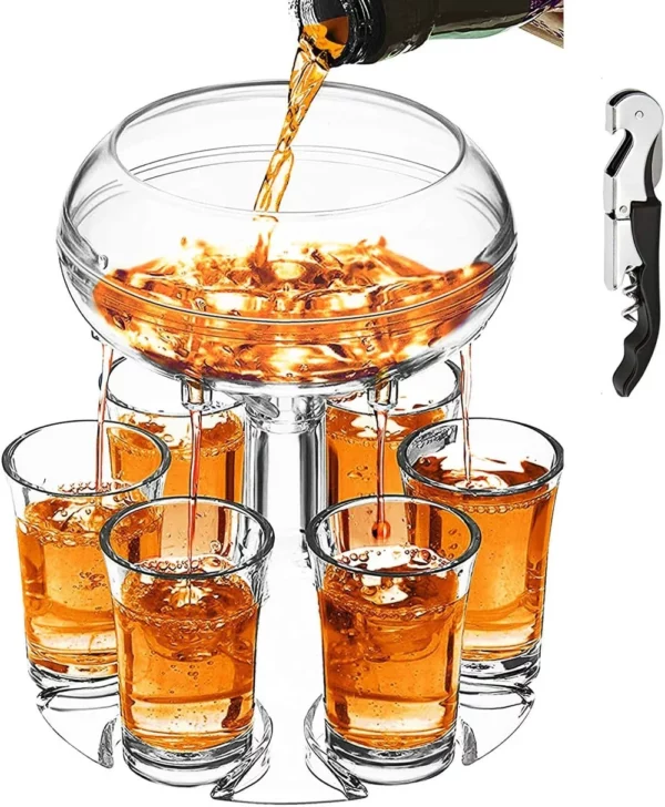 6 Shot Glass Dispenser and Holder