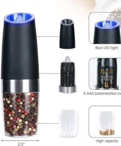 Automatic Electric Gravity Induction Salt and Pepper Grinder