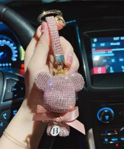 Bling Cute Bear Keychain