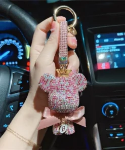 Bling Cute Bear Keychain