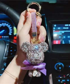 Bling Cute Bear Keychain