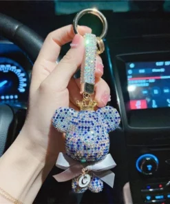 Bling Cute Bear Keychain