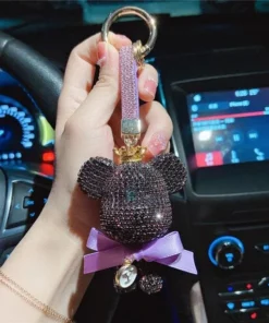 Bling Cute Bear Keychain