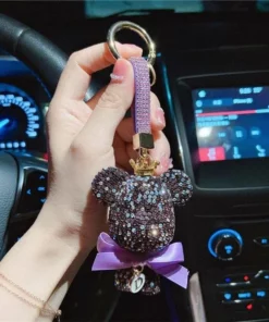 Bling Cute Bear Keychain