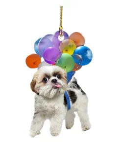 Car Hanging Ornament With Colorful Balloon