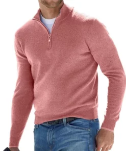 Men's Basic Zipped Sweater