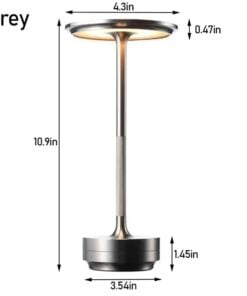 Metallic Cordless Table Lamp