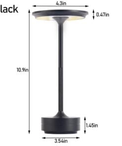 Metallic Cordless Table Lamp